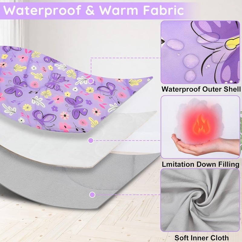 FIOBEE Kids Sleeping Bag for Girls Boys 3 Season Warm & Cool Weather Youth Camping Sleeping Bags with Backpacking Bag Waterproof for Traveling Hiking Indoor Outdoor Camping Essentials - Image 4